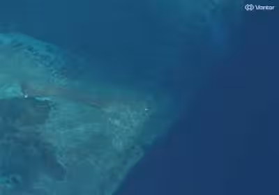 Scarborough Shoal Satellite Imagery Shows Possible Raft at Atoll Entrance, Then Vanishes