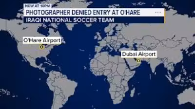 Iraq World Cup striker Aymen Hussein held seven hours at O'Hare; photographer denied entry