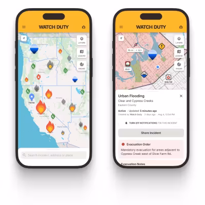 Watch Duty adds nationwide flood alerts to wildfire app in free update