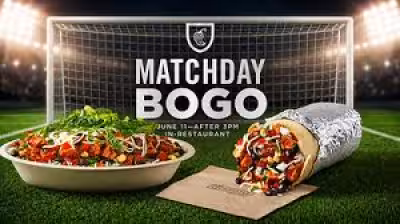 Chipotle Bogo: One-Day Matchday BOGO on June 11 for Jersey-Wearing Fans