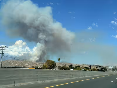 Shore Fire prompts evacuation warning near Beaumont as flames spread