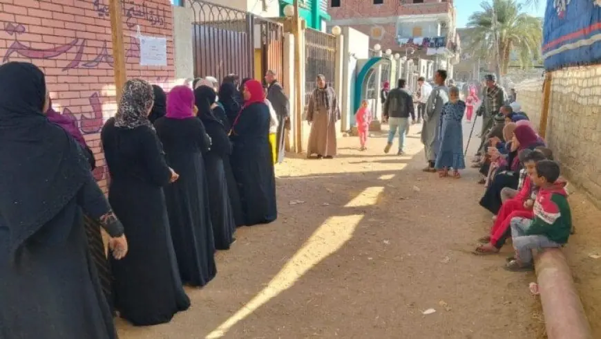 انتظام عملية التصويت في لجنة المعصرة بأسيوط خلال انتخابات النواب
