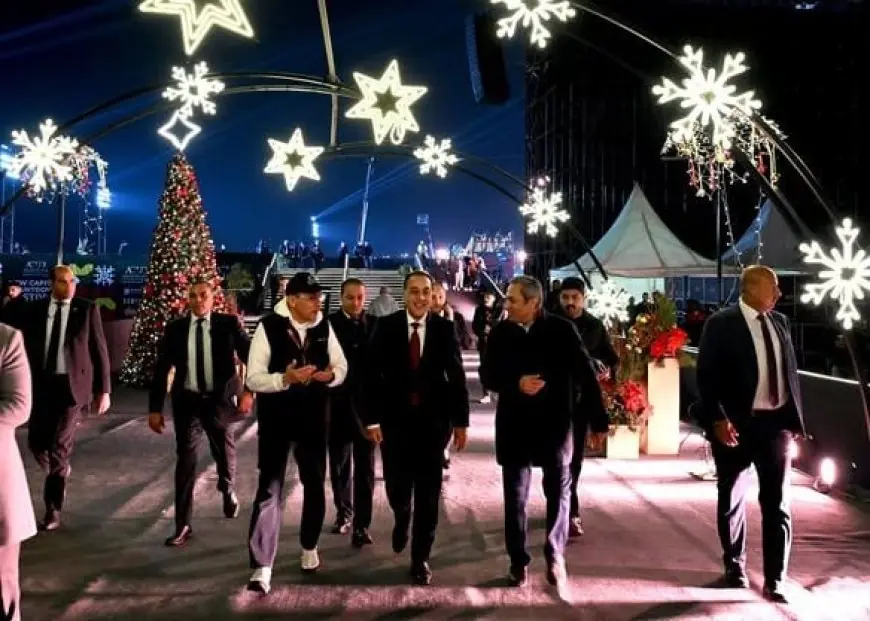 رئيس الوزراء يضيء احتفالات العام الجديد مع شركة العاصمة الجديدة