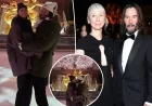 Keanu Reeves and Alexandra Grant Share Iconic Kiss at Rockefeller Center