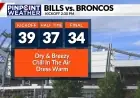 Denver weather for Bills vs Broncos: mild, dry Sunday sets the stage in the Mile High air
