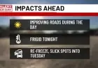 Monday Roads Improve Despite Persistent Cold: Latest Weather Forecast