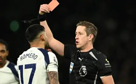 إيقاف جديد لروميرو قائد توتنهام بسبب تصرف غير لائق في المباراة