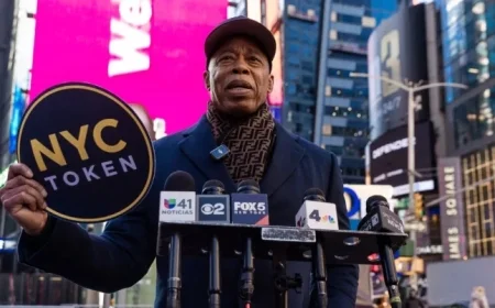 Adams Shapes Post-Mayoral Role by Pitching Crypto, Critiquing Mamdani