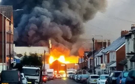 Wolverhampton Blaze: Massive Fire Sends Smoke Over City After Explosions