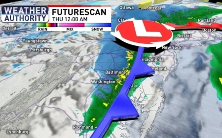 Weather System Brings Rain, Snow Burst, and Cold Temperatures