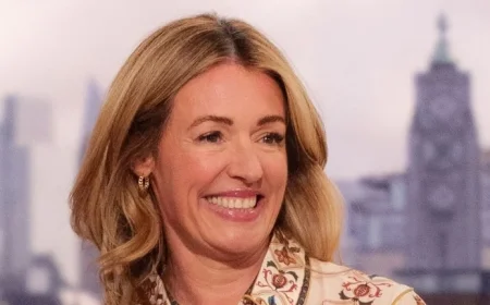 Cat Deeley Elevates Winter Jeans with a Chic Floral Blouse