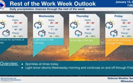 Milwaukee Braces for Cold and Snow in Upcoming Weather Forecast