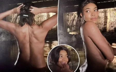 Gabrielle Union, 53, Enjoys Relaxing Soak During Japanese Getaway