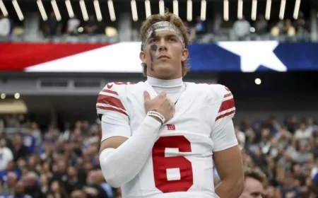 John Harbaugh Interviews Jaxson Dart in Wednesday Meeting with Giants