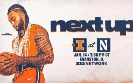 13th-Ranked Illini Face Northwestern Wednesday – University of Illinois Athletics