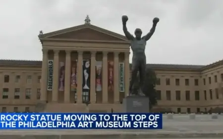 Rocky Statue Finds New Home Atop Philadelphia’s Art Museum Steps