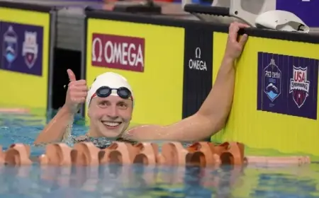 Katie Ledecky Records Second-Fastest 1,500m Freestyle in Year’s First Race