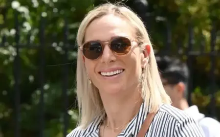 Zara Tindall Stuns in Stylish Espadrilles and Floral Midi on Beach Day