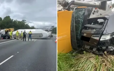 Bruce Highway Closed Near Brisbane After Cement Truck Crash