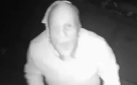 Police Release Video of Burglar Struggling to Escape Petrol Station Heist