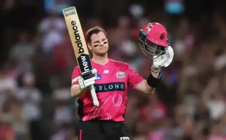 Steve Smith Shines in BBL with 107-Metre Six, Ties Second-Fastest Century
