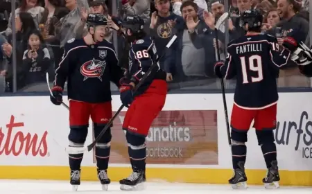 Blue Jackets Secure Third Consecutive Win, Dominating Canucks with Marchenko and Johnson