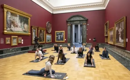 London Art Gallery Offers Free Yoga Classes Amid Exhibitions