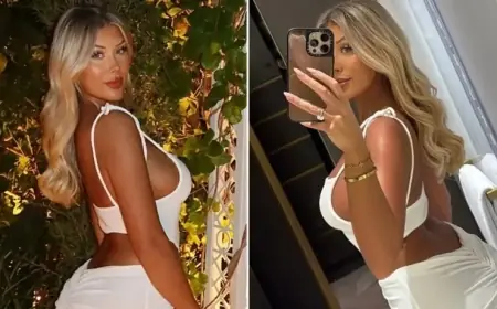 ‘Love Island’s Eve Gale Stuns in Bold, Backless White Dress’