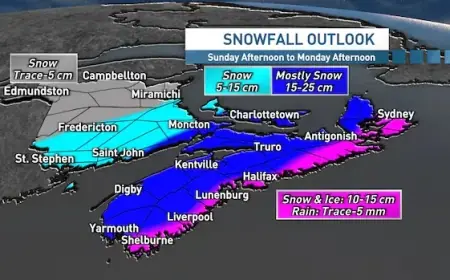 Nor’easter Set to Blanket Nova Scotia in Snow by Monday