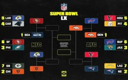 2026 NFL Playoff Bracket and Schedule Updated After Divisional Round