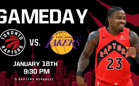 Raptors Face Lakers in January 18 Showdown