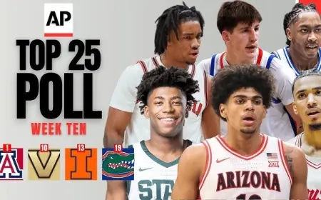 AP Top 25 Basketball: Arizona and UConn Sit No. 1 as Newcomers Crash the Men’s Poll and Iowa Jumps in the Women’s Top 10