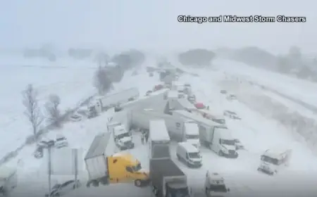 Over 100 Cars Crash on Michigan Highway; Stranded Drivers Bused to Safety