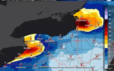 Tug Hill Prepares for Intense Snowfall: 4 Inches per Hour Expected Monday