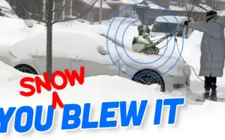 Avoid Using a Snowblower to Clear Snow from Your Car