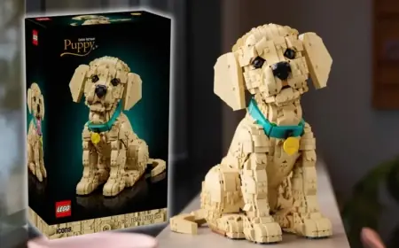 LEGO Reveals Adorable 2,102-Piece Golden Retriever Puppy Set