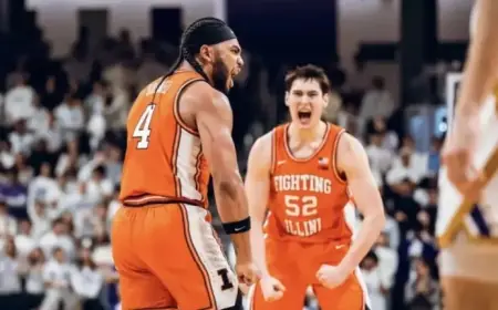 Illinois and Texas Tech Climb into Top 10 of Men’s Basketball Power 37