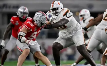Chiefs Eye Miami Hurricanes’ OT Markel Bell for Scouting Report