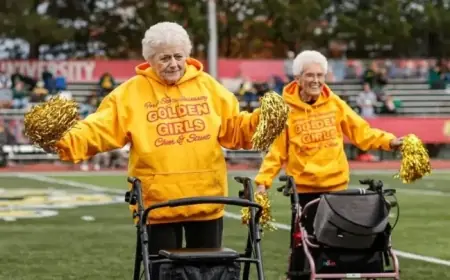 Michigan College Stunt Team Welcomes Assisted Living Residents to Cheer Performance