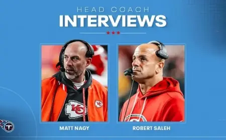 Titans Interview Matt Nagy, Robert Saleh for Head Coach Finalist Role