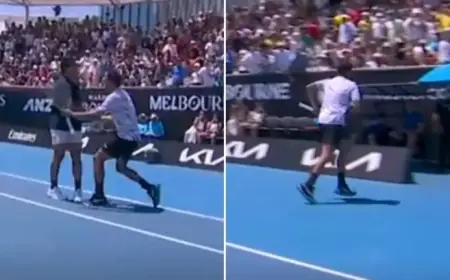 Luciano Darderi Sprints Off Court After First-Round Triumph at Australian Open