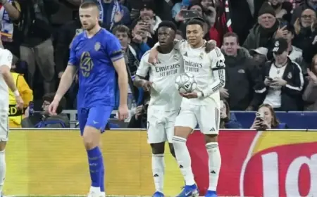 Champions League: Real Madrid Thrashes Monaco 6-1; Mbappé-Vinicius Duo Shines