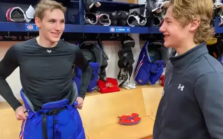 Lane Hutson Meets Top Quebec Prospect Xavier Villeneuve