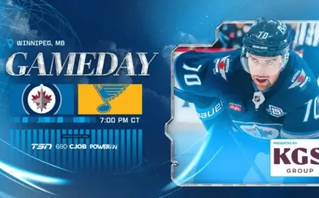 Blues Face Off Against Jets on Gameday