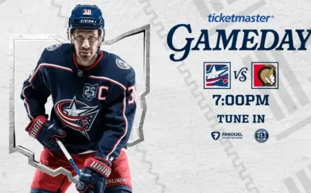 Blue Jackets Host Senators in Five-Game Homestand Kickoff