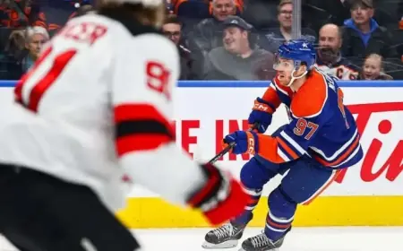 McDavid Aims to Extend Point Streak Against Devils in NHL Clash