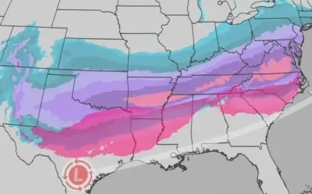 Winter Storm Set to Blanket South and East with Ice, Snow