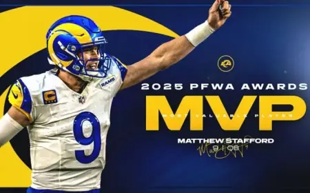 Matthew Stafford Earns 2025 PFWA MVP Honors