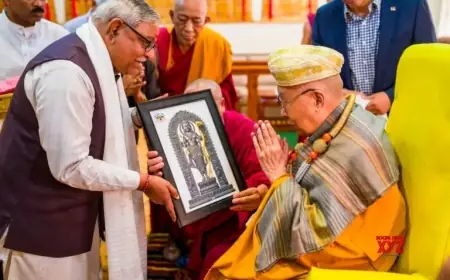 VHP General Secretary Holds Meeting with Dalai Lama in Hubballi #Gallery