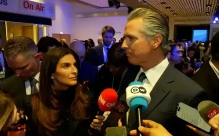 Newsom Trolls Trump in Davos, Prompting Event Cancellation